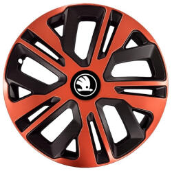 AUDI Set 4 Capace Roti 14 inch (R14), Raven Cupru-Negru Compatibil Cu Skoda Nou (RAVECUNENL2)