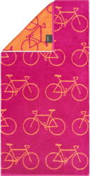 Cawö Prosop de baie Velo cu model biciclete allover 70 x 140 cm, roz (6299-23-70x140) Prosop