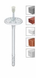 Klimas Diblu pentru polistiren cu cui metalic si cap din plastic, LMX 10x180 mm, flansa 60 mm, Klimas Wkret-met, LMX10180 (cutie de 200 buc. ) (LMX10180)