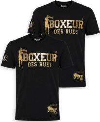 Boxeur des Rues Pachet 2 tricouri barbati Boxeur des Rues Slim Fit: 2 x Negru cu logo auriu, Mărimea S