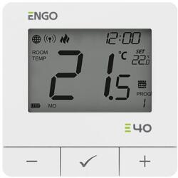 ENGO Termostat ambianta programabil WIRELESS alb E40-BATW ENGO (E40-BATW)