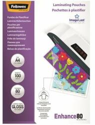 Fellowes Meleglamináló fólia, 80 mikron, A4, fényes, 100 db, FELLOWES, (100 db) (5306114) (5306114)