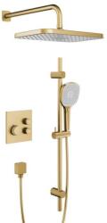 Armatura Malaga Brushed Light Gold set de duș ascuns cu termostat cu duș de ploaie auriu 5759-330-39 (575933039)