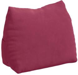 vidaXL Hátpárna Bordó 45 x 20 x 35 cm Bársonyos szövet 42015024 (42015024)
