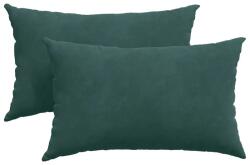 vidaXL Kanapé párnák 2 pcs Sötétzöld 50 x 30 cm Bársonyos szövet 42013629 (42013629)