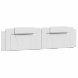 vidaXL fehér műbőr fejtámla párna Viana 200 cm 374815 (374815)