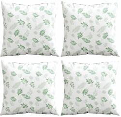 vidaXL Szórt Párnák 4 pcs Levél mintázat 40 x 40 cm Poliészter szövet 360377 (360377)