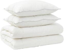 vidaXL Paplan és párna szett 3 db 140x220 cm Téli 450 GSM Gyapjú Fehér 3441908 (3441915)