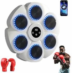  Interaktív Bluetoothos zenés Boxfal, fali boxgép, led fényekkel és bokszkesztyűvel (KRRUB780)