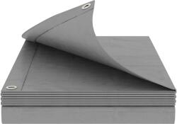 vidaXL Ponyva fémfülekkel Világosszürke 6 x 12 m 260 gsm PE 42039331 (42039331)