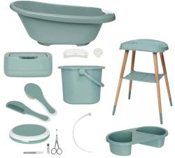 bébé-jou Sense plus 8 részes babakád digitális hőmérővel és kádállvány fürdető szett jade green b428928