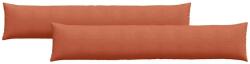 vidaXL Kanapé párnák 2 pcs Piros Narancs 200 x 40 cm Bársonyos szövet 42013910 (42013910)