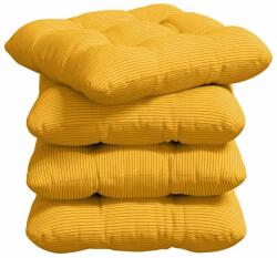 vidaXL Ülőpárnák 4 pcs Világos sárga 40 x 40 cm Bársonyos szövet 42015101 (42015101)
