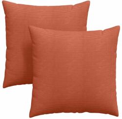 vidaXL Kanapé párnák 2 pcs Piros Narancs 60 x 60 cm Bársonyos szövet 42014039 (42014039)
