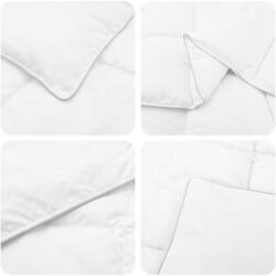 vidaXL Takaró szett 2 db 220 x 260 cm Nyári 150 gsm Bambusz rost Fehér 3432646 (3432646)