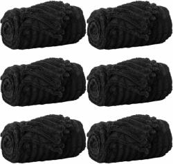 vidaXL Takarók 6 pcs Fekete 240 x 220 cm Gyapjú (42016887)