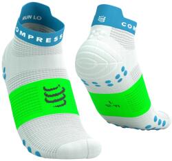 CompresSport Pro Racing V4.0 Run Low SS 2026 kompressziós futózokni - Fehér/Zöld - T2 (324510)