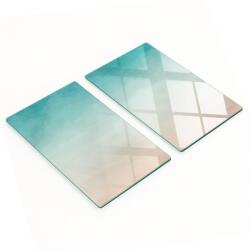 tulup 2 db üveg vágódeszka készlet 30x52x0.4cm csúszásmentes többszínű (B010010520010000005977)