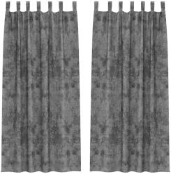 vidaXL Bársonyfüggönyök függönyökkel 2 pcs Szürke 260 x 140 cm Bársony 4107727 (4107727)