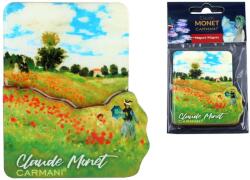 CARMANI Claude Monet Mákföld hűtőmágnes, festmény reprodukció, mágneses, többszínű, 1 db (013-0921)