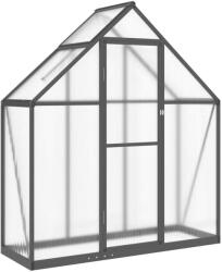 vidaXL antracitszürke alumínium melegház alapvázzal 169 x 58 x 195 cm 4005818 (4005818)