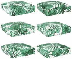 vidaXL Párna 6 db Oxford Szövet Levél mintázat 40 x 40 x 8 cm 42001606 (42001606)