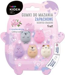 Kidea illatos radírkészlet, 5 db, állatos, 11, 5x15cm (DF-GMZH5KA-12982)