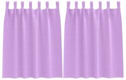 vidaXL Fekete Függöny Gyűrűkkel 2 pcs Lila 140 x 140 cm Poliészter 4107598 (4107598)