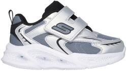 Skechers Skechers, Meteor Lights Glow tépőzáras sneaker, Fekete, Világosszürke, 24 EU (401498N-SLBK-24)