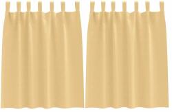vidaXL Fekete Függöny Gyűrűkkel 2 pcs Bézs 140 x 140 cm Poliészter 4107533 (4107533)