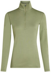 icebreaker W 260 Tech LS Half Zip női funkcionális pulóver M / zöld/szürke