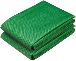 vidaXL Ponyva fémfülekkel 2 db Zöld 3 x 5 m 260 gsm PE 3429758 (3429758)