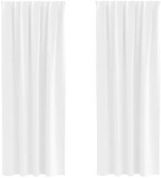 vidaXL Fekete Függöny Gyűrűkkel 2 pcs Tiszta Fehér 225 x 140 cm 4107495 (4107495)
