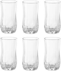 ABYZ 6 darabos üveg pohárkészlet mintával, River, 330 ml űrtartalom, ideális vízhez, hideg italokhoz, koktélokhoz - ABYZ (A-11825)