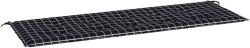 vidaXL fekete kockás oxford-szövet kerti padpárna 150x50x3 cm 361158 (361158)