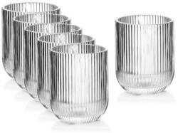 ABYZ 6 darab mintás üvegpohár, 250 ml űrtartalom, ideális vízhez, hideg italokhoz, koktélokhoz - ABYZ (A-11797)