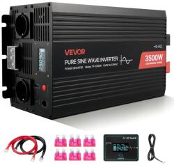 VEVOR Inversor de tensiune VEVOR TP-3500W, 3500W, 12V DC la 230V AC, cu LCD si 4 porturi (54982337)