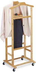Relaxdays Stativ pentru haine din bambus cu roti, Relaxdays, 107x47x37 cm (2133306)
