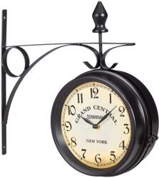 Relaxdays Ceas de perete retro Relaxdays, dublu fata, negru, 35 x 35 cm (3409455)