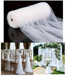 Pmnzdy Fehér Tüll Anyag 160x500 cm Organza Dekorációs Szövet Átlátszó Asztali Futó Székkendő Tüllszalag Háló Esküvői Party Dekoráció