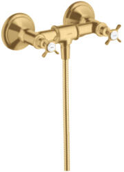 Hansgrohe Montreux kétkaros zuhanycsaptelep, szálcsiszolt arany 16560250 (16560250)