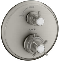 Hansgrohe Montreux termosztát színkészlet elzárószeleppel, rozsdamentes acél 16800800 (16800800)