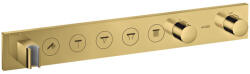 Hansgrohe Showercontrol termosztátos színkészlet 5 fogyasztó, polírozott arany 18358990 (18358990)