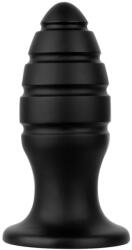 Butter Plug anal BUTTR Aftershock I - segmentat, texturat, bază lată, 23 cm (55-121566-BLACK)