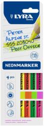 LYRA Neonmarker Evidențiator Lacquered Neon 4 Bucăți (L3971040)