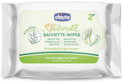 Chicco Szúnyogriasztó védő és frissítő törlőkendők Natural Z, 97% természetes összetevő, 20 db, 2 hónapos kortól