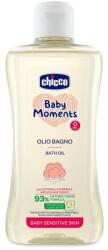 Chicco Fürdőolaj bio pamuttal és E-vitaminnal, Baby Moments Sensitive 200 ml, 0m+
