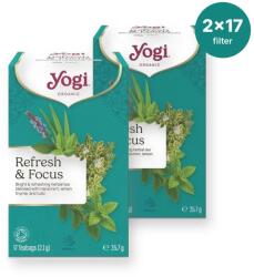 YOGI TEA BIO Frissesség és fókusz tea (Refresh & Focus) DUO 2X17 filter - naturreform