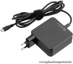 Sandberg Univerzális Töltő adapter - USB-C AC Charger PD65W EU 2M (135-79) - pixelcomputer