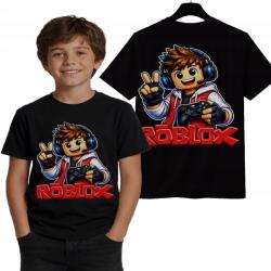 StukanDesign Gyerek Póló Unisex Fekete Játék Roblox Logo Gamer Játékos [xs] 116cm